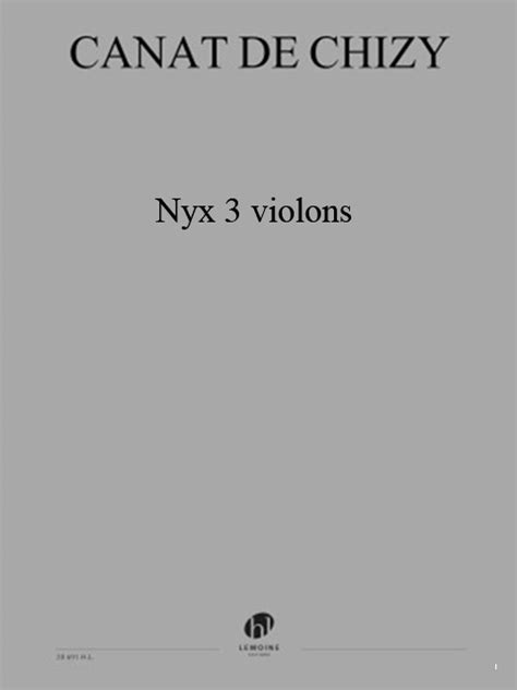 Nyx 3 violons - Edith Canat de Chizy