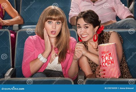 Amazed Women in Theater stock image. Image of 1950s, crowd - 23576939