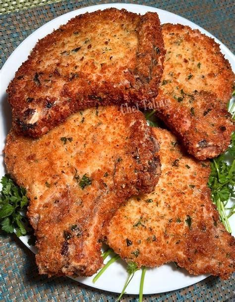 Crunchy Garlic And Herb Parmesan Pork Chops Recipe 🤗🤤 Ingredients 4 6 Bone In Pork Chops Or