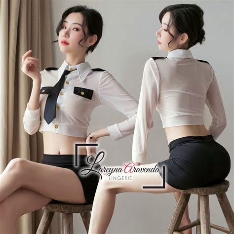 Jual Lingerie Sexy Lingerie Cosplay Lingerie Satin Lingerie Seksi Lingerie Set Jumbo Baju Dinas