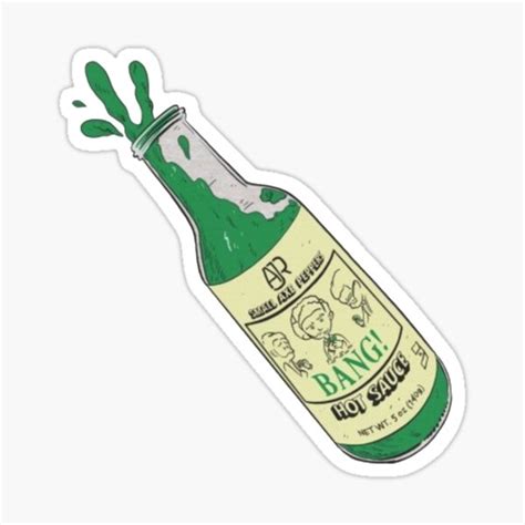 Bang Hot Sauce Sticker By Aestheticqueen Redbubble
