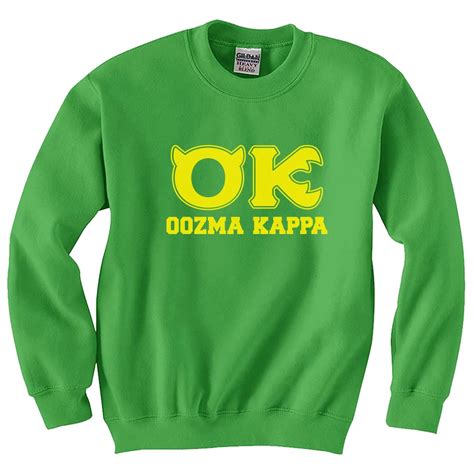 Oozma Kappa OK Sweatshirt Monsters University Halloween Costume Cosplay ...