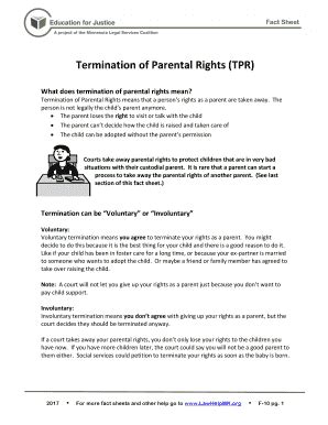 Fillable Online Termination Of Parental Rights Tpr Fax Email Print