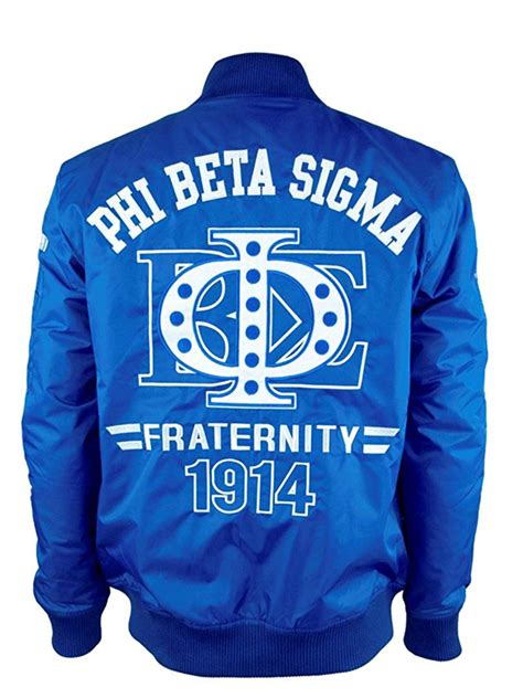 Mens Phi Beta Sigma Fraternity Bomber Blue Jacket – Bay Perfect