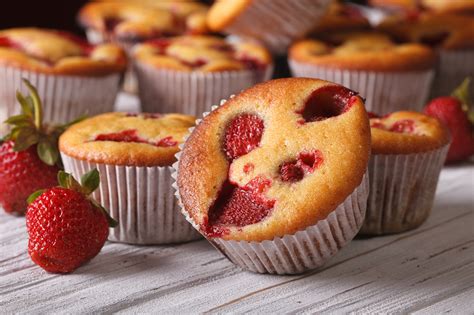 Fondos De Pantalla X Fresas Muffin Alimentos Descargar Imagenes