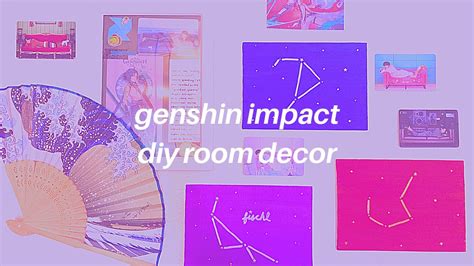 🌿 Diy Room Decor Genshin Impact Edition 🌿 Youtube