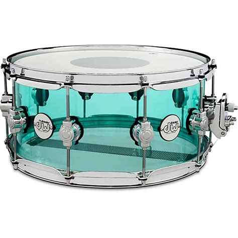 Dw Design Series Acrylic Snare Drum 14 X 65 In Sea Glass Guitar Center