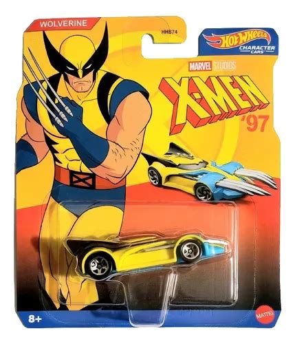 Wolverine X Men 97 Marvel Hot Wheels Character Cars 956r Color Amarillo
