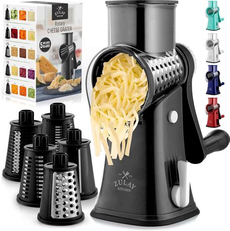 Rotary Cheese Grater with Handle & Upgraded Suction Base - Cheese ...