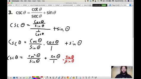 Trig Identity Proofs 1 Youtube