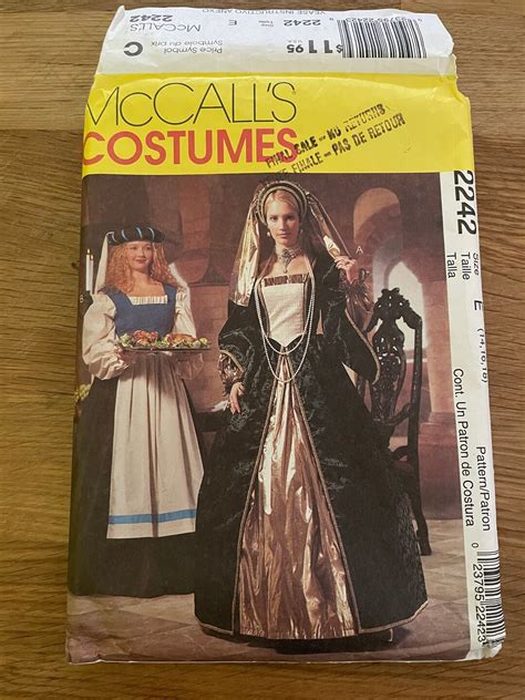 Mccalls Costumes Pattern 2242 Women Size 10 12 14 And 14 16 18