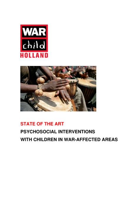 State Of The Art Psychosocial Interventions With Children In War