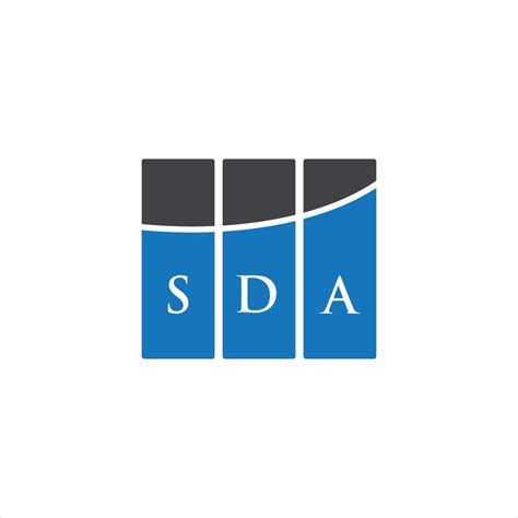 Sda Letter Logo Design On White Background Sda Creative Initials