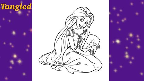 Coloring Rapunzel Tangled Disney Princess Coloring Page Color With