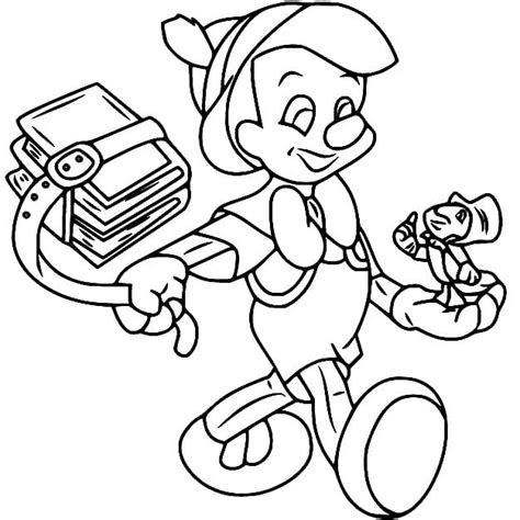 Pinocchio Jiminy Cricket Coloring