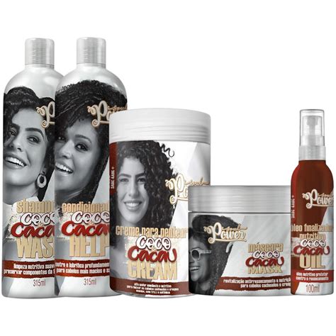 Kit Soul Power Coco E Cacau Linha Completa 5 Produtos Pote Grande