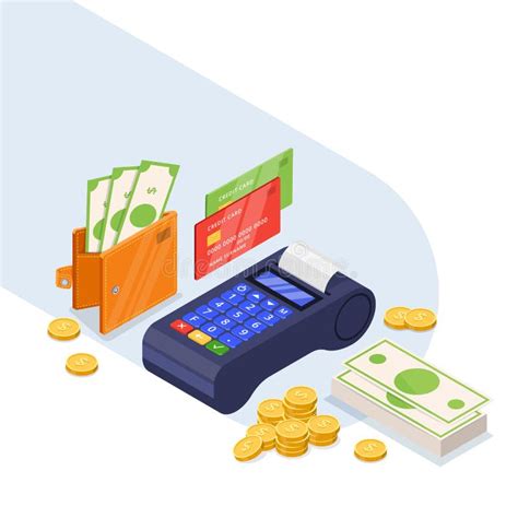 Payment Methods Icons Set Money Transfer Vector 3d Isometric