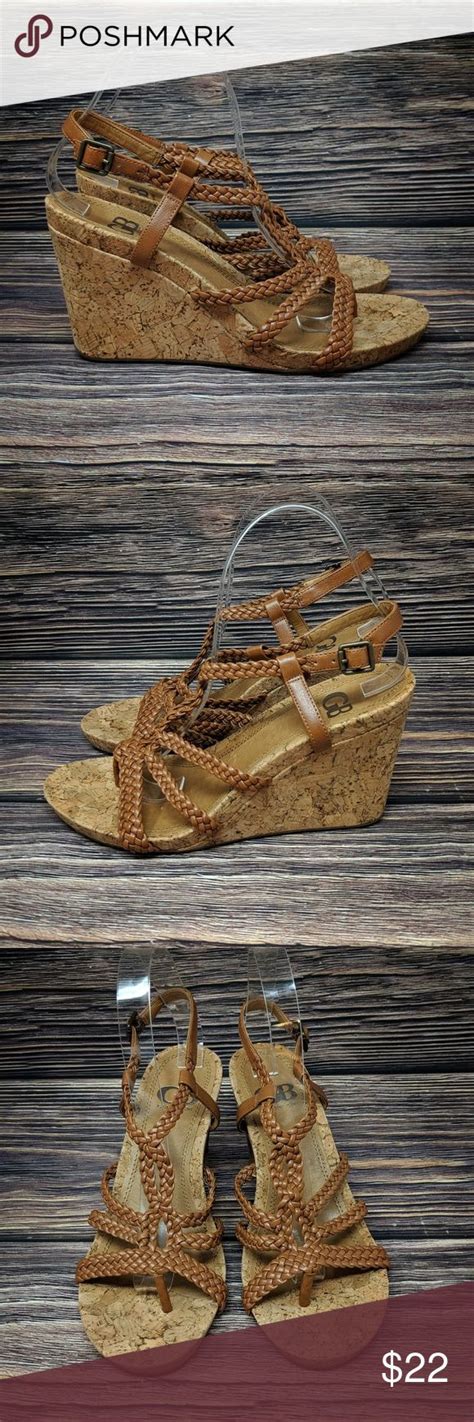 Gianni Bini Braided Strappy Cork Wedge Sandals