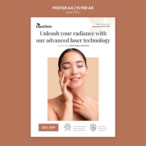 premium psd professional laser clinic poster template