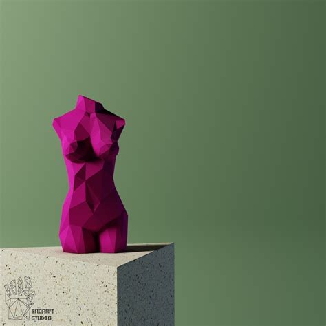 Diy Woman Sexy Body Papercraft Lady Nude Naked Lowpoly Home Decor D Paper Sculpture