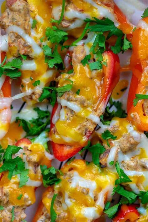 The Cheesiest Taco Stuffed Mini Peppers Low Carb And Keto Friendly