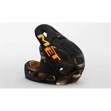 Casque Intgral Met Parachute Mcr Mips Orange Bronze Mat