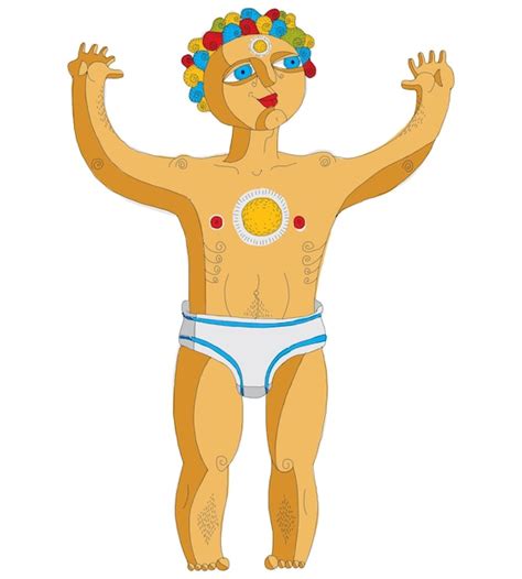 Premium Vector Vector Illustration Of Nude Man Adam Concept Hand Drawn Image Of Person