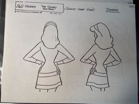 Daphne 160 Series The Scooby Doo Show Waist Shot Back Model Sheet Art