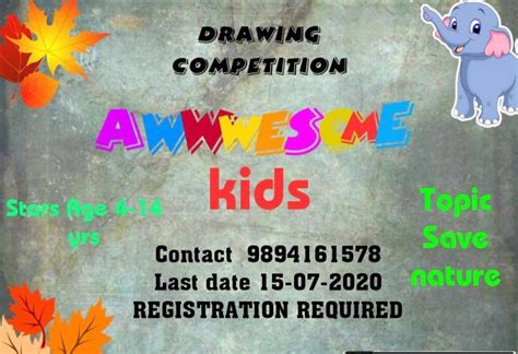 Awesome Kids Drawing Contest For Kids Kids Contests