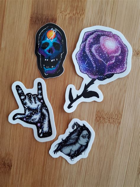 4 Galaxy Stickers | Etsy