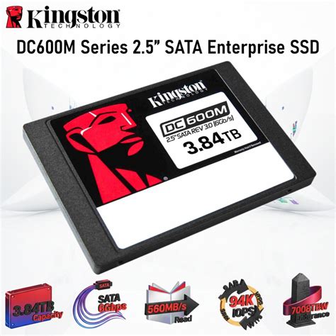 Kingston DC600M / DC1500M Enterprise Data Center SSD 3.84TB (SATA-25, MIXED-USE, 1PK) (SEDC-384TB-SATA-25-MIXED-USE-1PK)