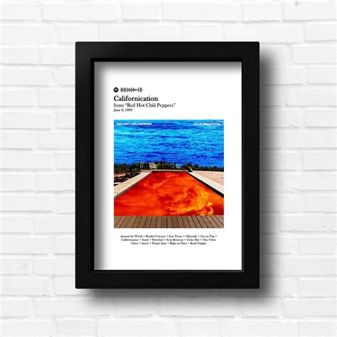 Quadro Interativo Spotify Red Hot Chili Peppers Californication Qr Code Shopee Brasil