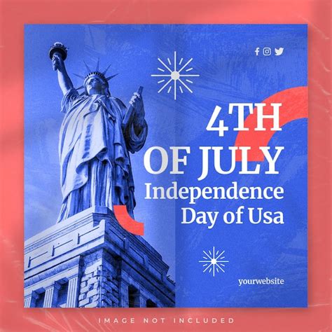 Dia 4 De Julho É Feriado De Quê - Feliz 4 de julho feriado do dia da independência dos eua modelo de ...