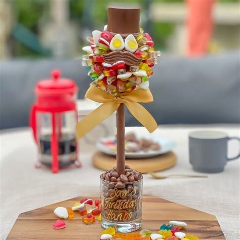 Personalised Pick N Mix Tree With Hat Moustache 25cm