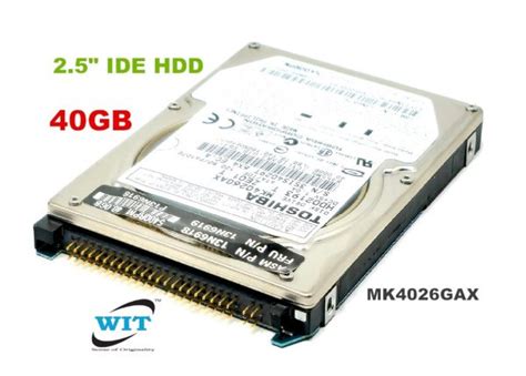 TOSHIBA 40GB Internal 2.5" 16 MB IDE 5400 RPM MK4026GAX Hard Disk Drive ...