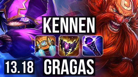 KENNEN Vs GRAGAS TOP Rank 5 Kennen 65 Winrate Legendary 8 3 10