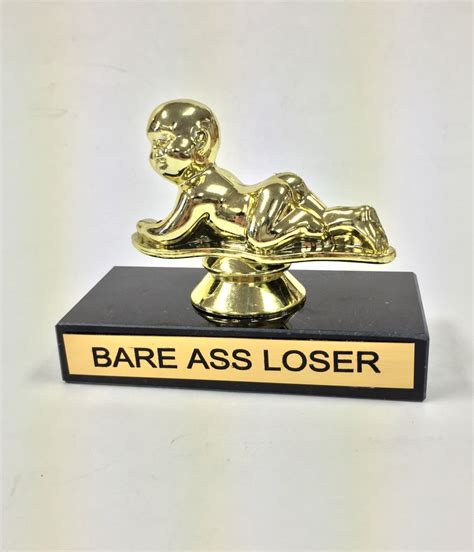 3 5 Tall Bare Ass Loser Trophy With Marble Base Best Trophies And Awards 2024