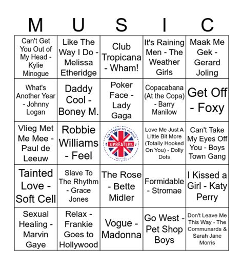 GAY TOP 100 1 8 Bingo Card