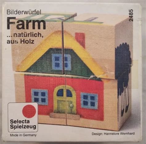 SELECTA 2485 BILDERWÜRFEL Farm Kinderspiel Achtung Nicht geeignet