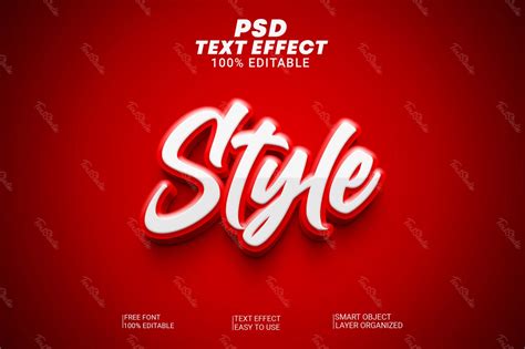 Style Sport Fashion Rouge Et Blanc Cursive Handwritten 3D Text Effect