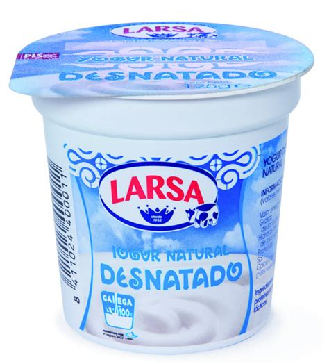 Yogur Larsa Natural Desnatado Vaso G