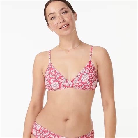 J Crew Swim Nwt J Crew X Sz Blockprints Bikini Set In Nila Pink Block Print In Size M