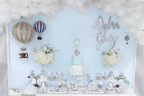Kara S Party Ideas You Are My Greatest Adventure Hot Air Balloon Baby Shower Kara S Party Ideas