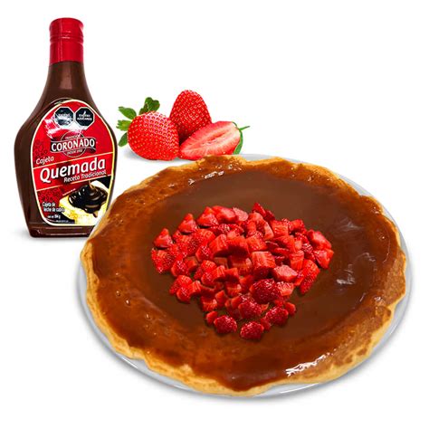 Hot Cake Combinado De Cajeta Con Fresa Creps