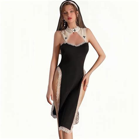 Amazon Acariciar Cosplay Nun Dress Lingerie Sexy Nun Costume Anime Devil Women Uniform