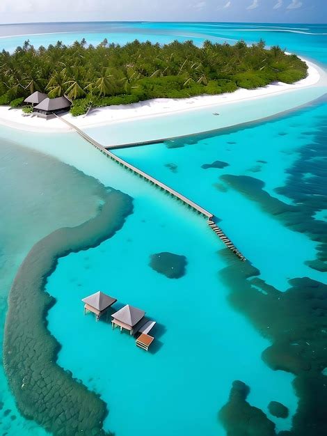 Premium AI Image | A small island in the maldives