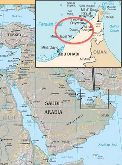 Mapa de Dubai - Mapa Físico, Geográfico, Político, turístico y Temático.