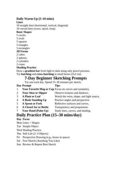 Sketching Pdf Daily