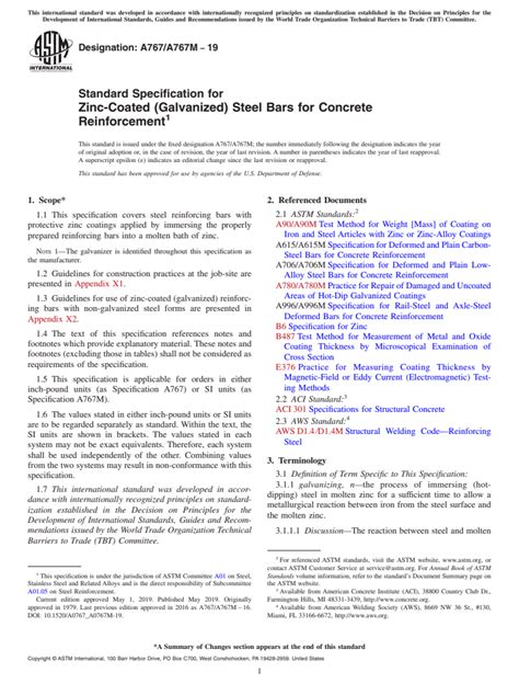 ASTM A767 A767M 19 Standard Specification For Zinc Coated Galvanized