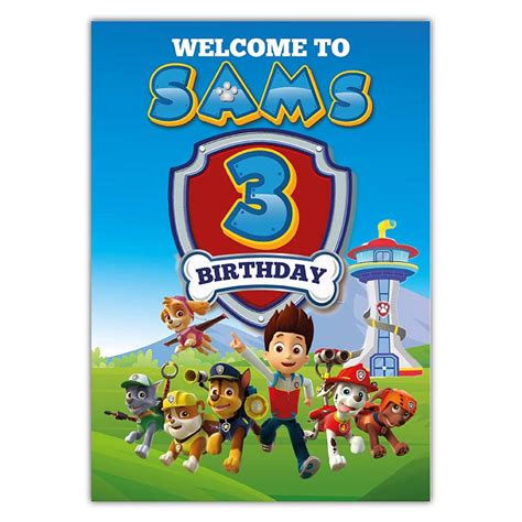 Birthday Welcome Paw Patrol